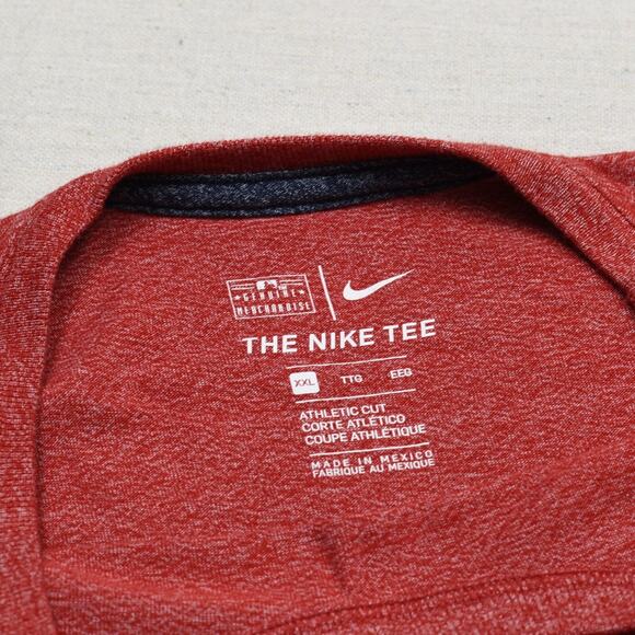 Nike Men T Shirt Short Sleeve Crew Cotton Red Size 2XL MLB Cardinals Athletic - Picture 7 of 8